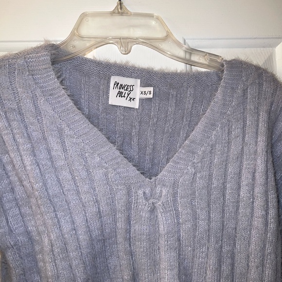 Princess Polly Shining Star Cinched Sweater in Blue Size XS/S - Picture 9 of 12